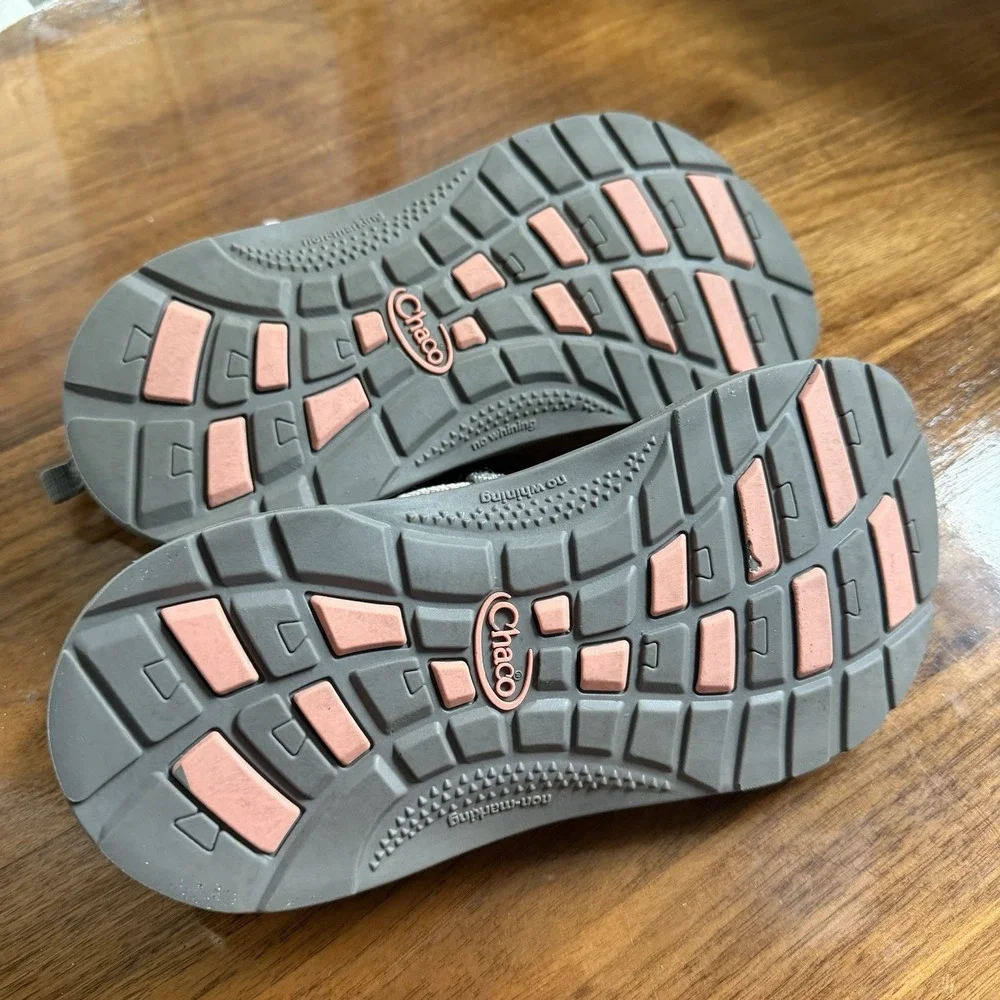 Chaco‎ Unisex Kids Zx1 Ecotread Sandal Adjustable Double Strap Burlap Girls Sz4